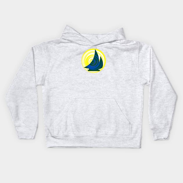 Sail Away Kids Hoodie by TheDaintyTaurus